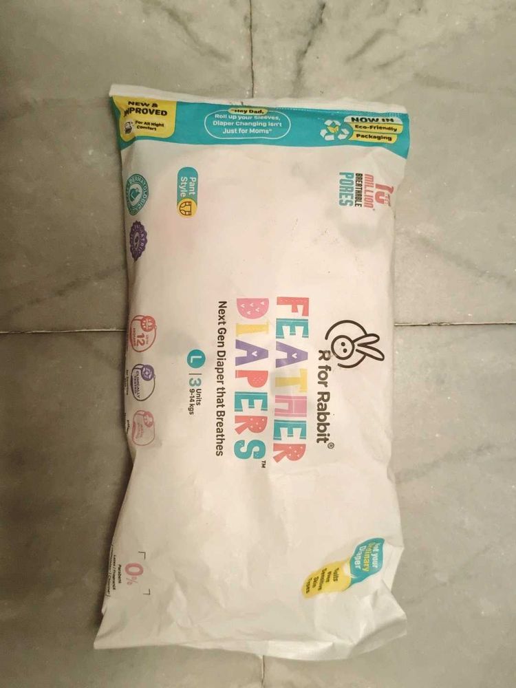 R for Rabbit Feather Diapers