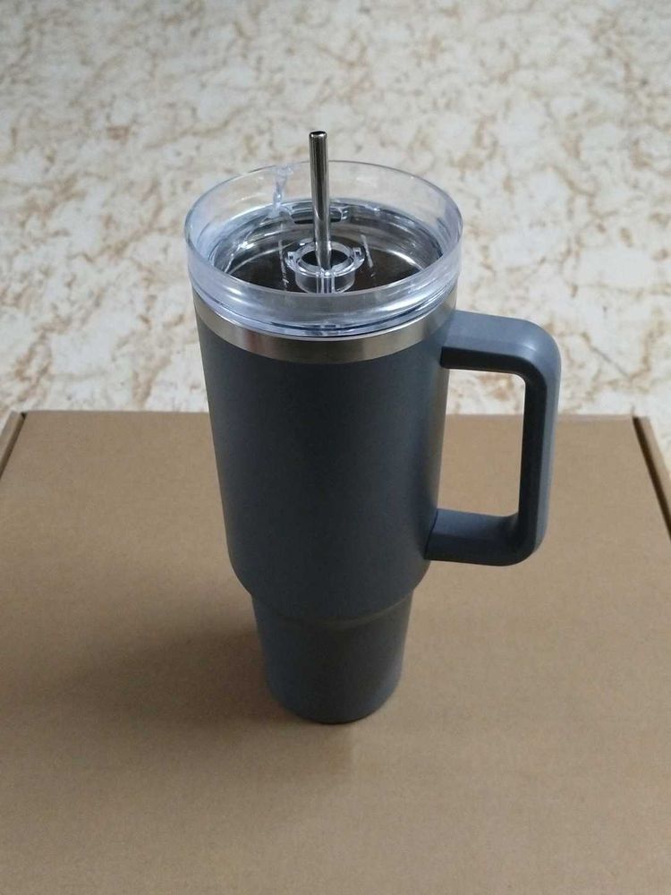 Durable Tumbler with Handle &amp; Straw