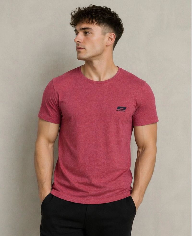 Jack &amp; Jones Men's Red Heathered T-Shirt