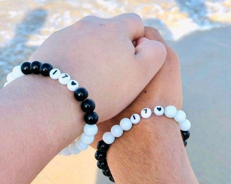 Couple Matching Bracelets With Initial 🫰❤️