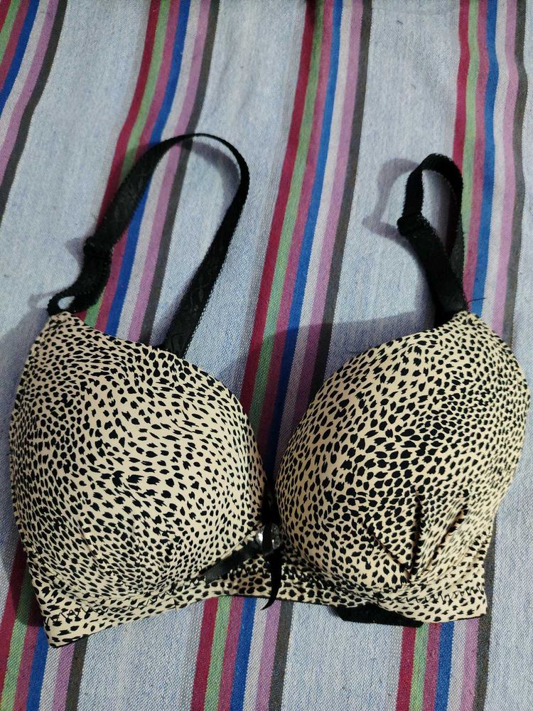 Leopard Print Push-Up Bra