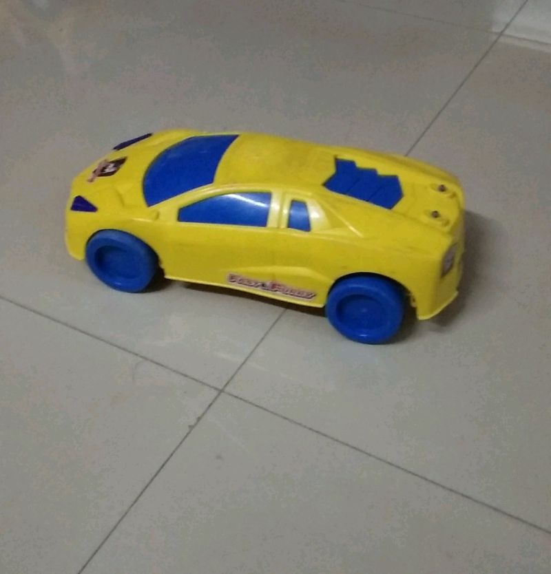 Sparkling ✨ Yellow Blue Car Medium Size For Kids