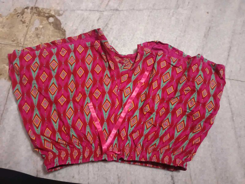 pink and brown shorts combo set