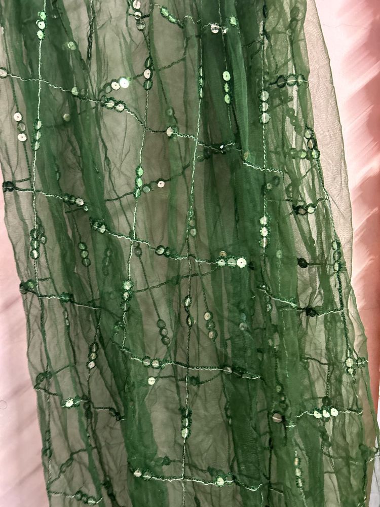 Vibrant Pink &amp; Green Duppatta combo