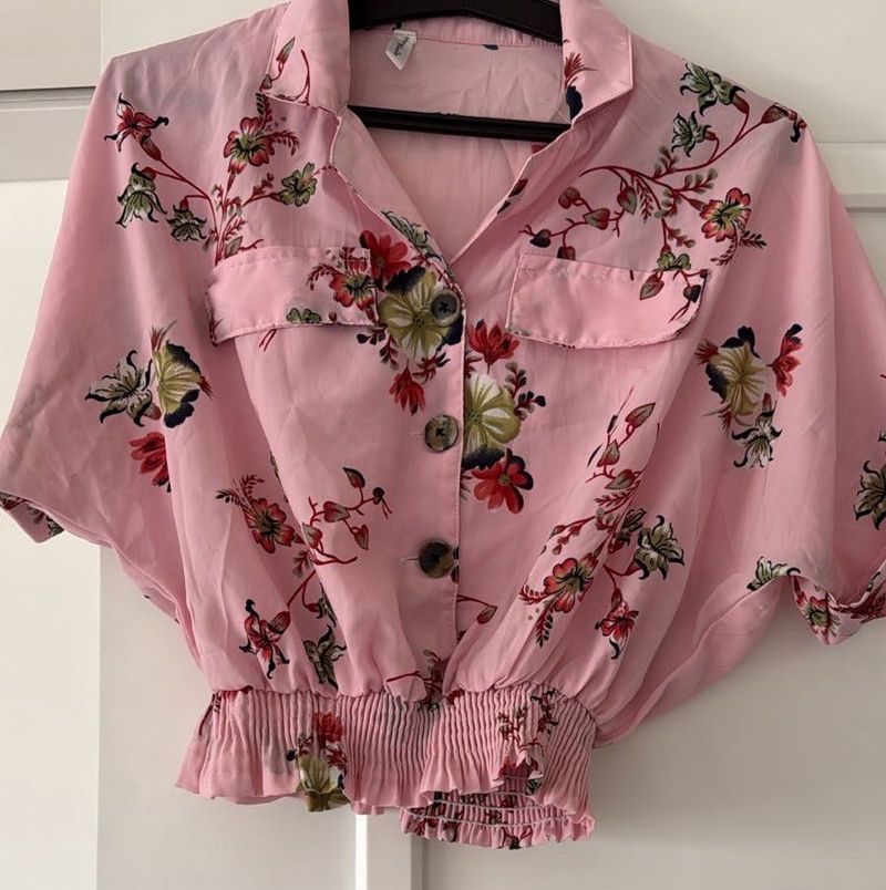 Floral Print Blouse Top, Bust-32/34