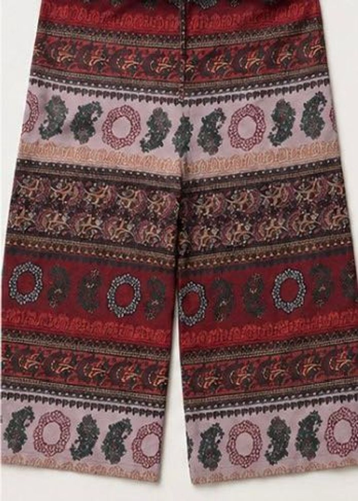 Boho Paisley Print Palazzo Pants