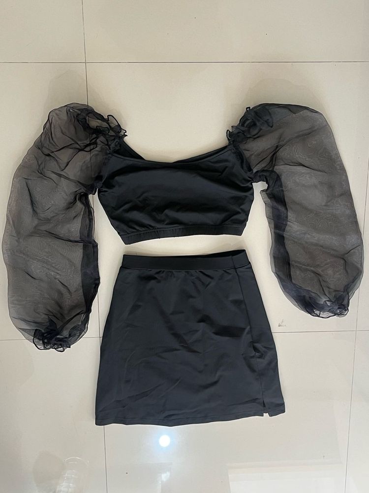 Chic Black Two-Piece Set