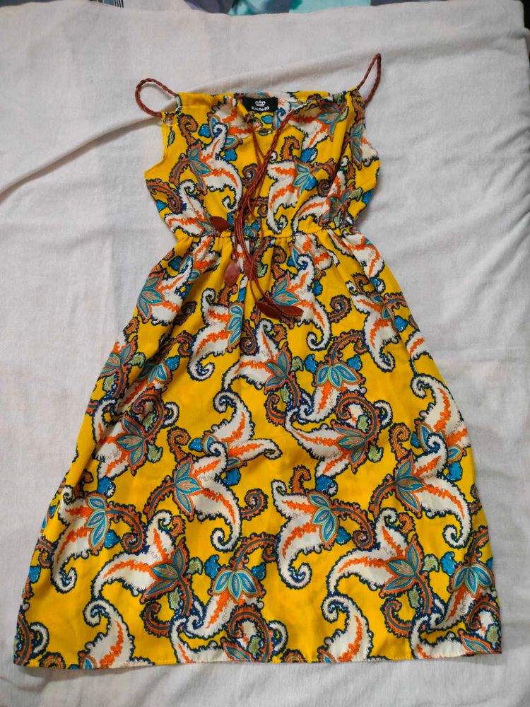 Yellow Paisley Dress