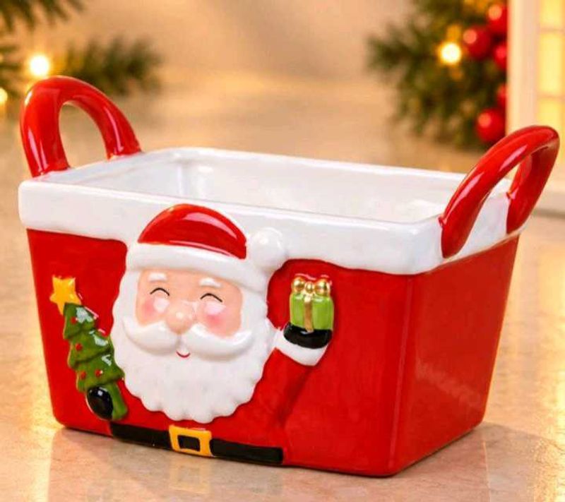 Ceramic Santa Serving Dish