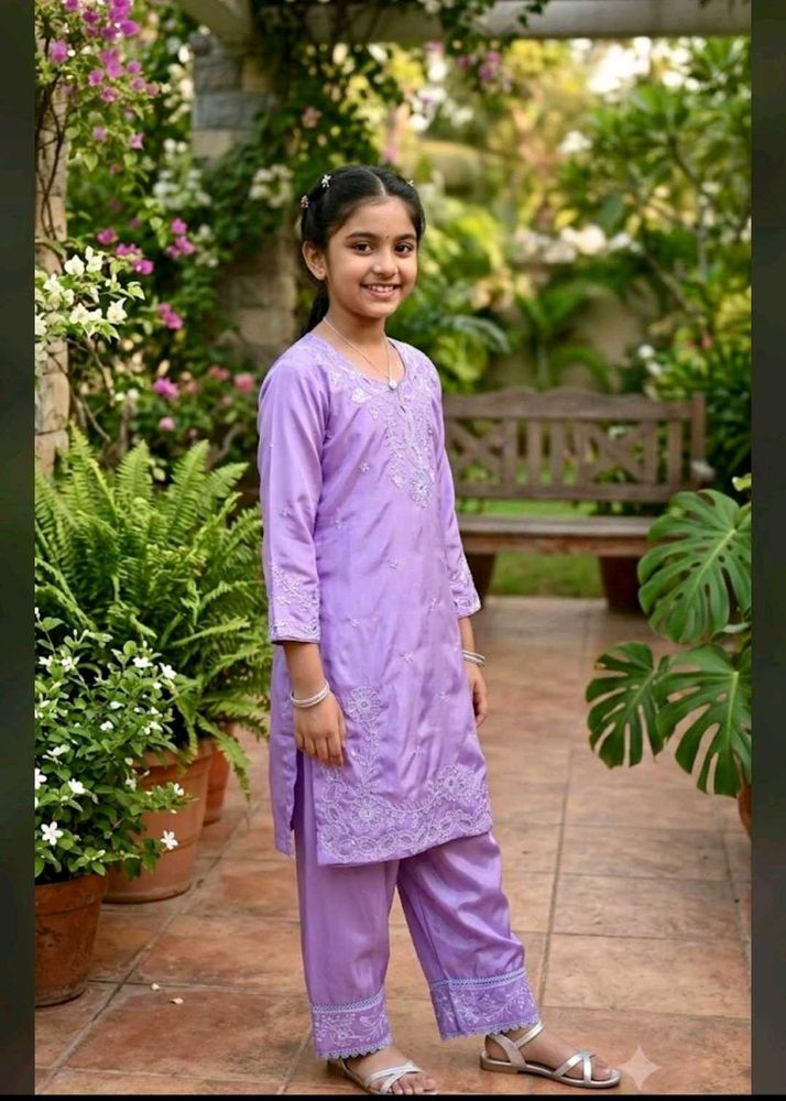Beautiful Lavender Kurta Set