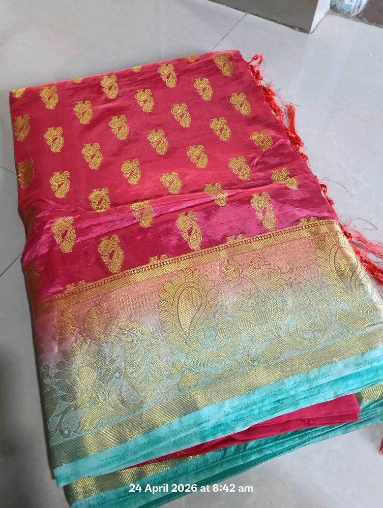 Beautiful Pink &amp; Gold Saree