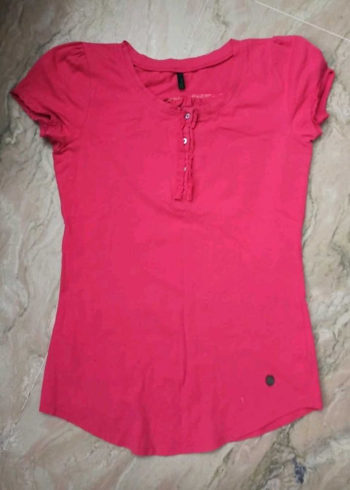 Benetton Melon Pink Top (32")