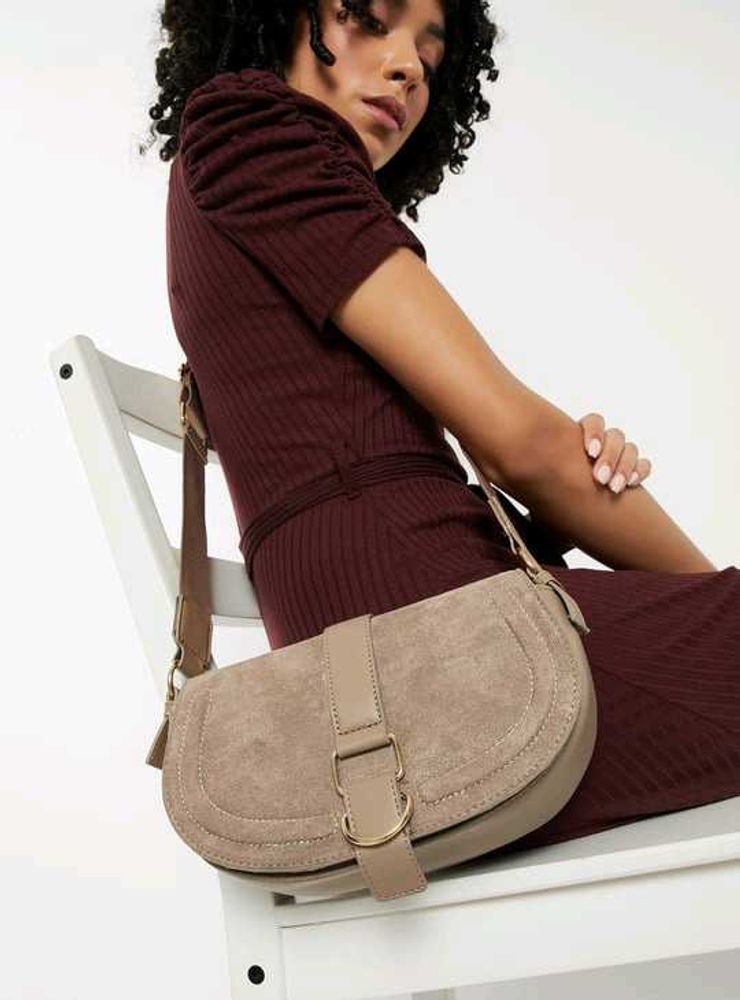 Stylish Suede Crossbody Bag
