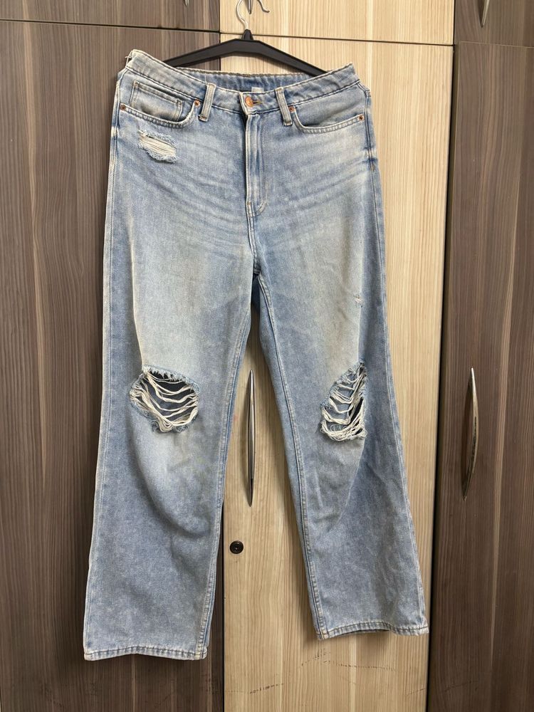 30 H&amp;M RIBBED HIGh waist jeans