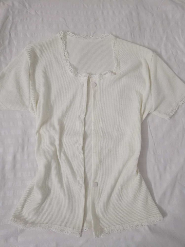 white, black and brown Henley combo