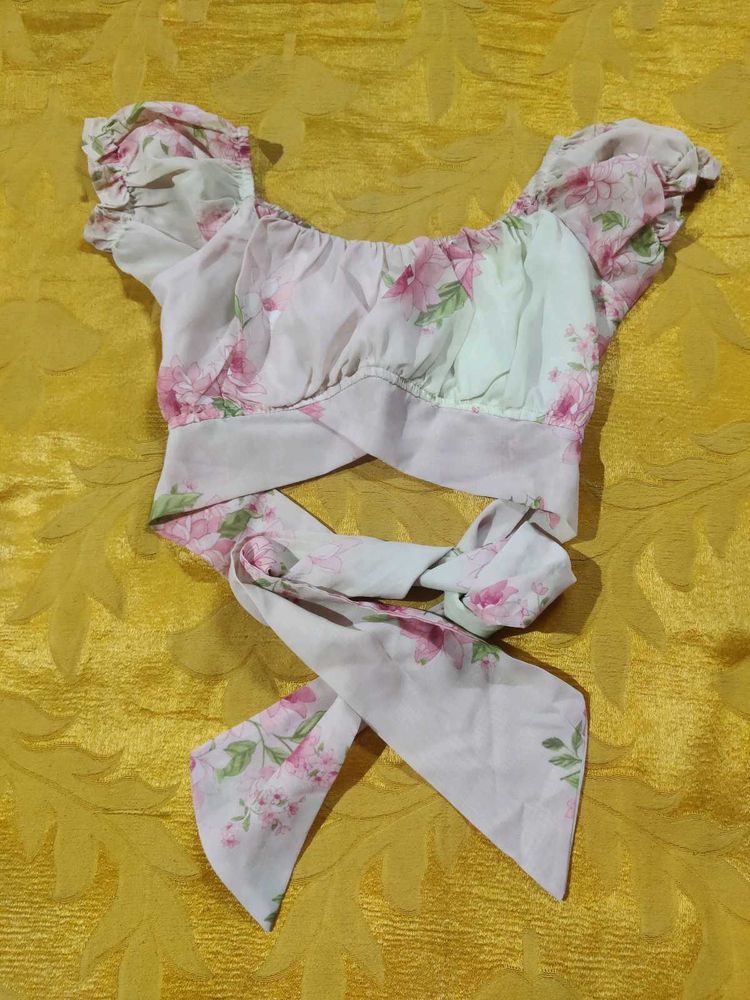 Floral Back Design Top!
