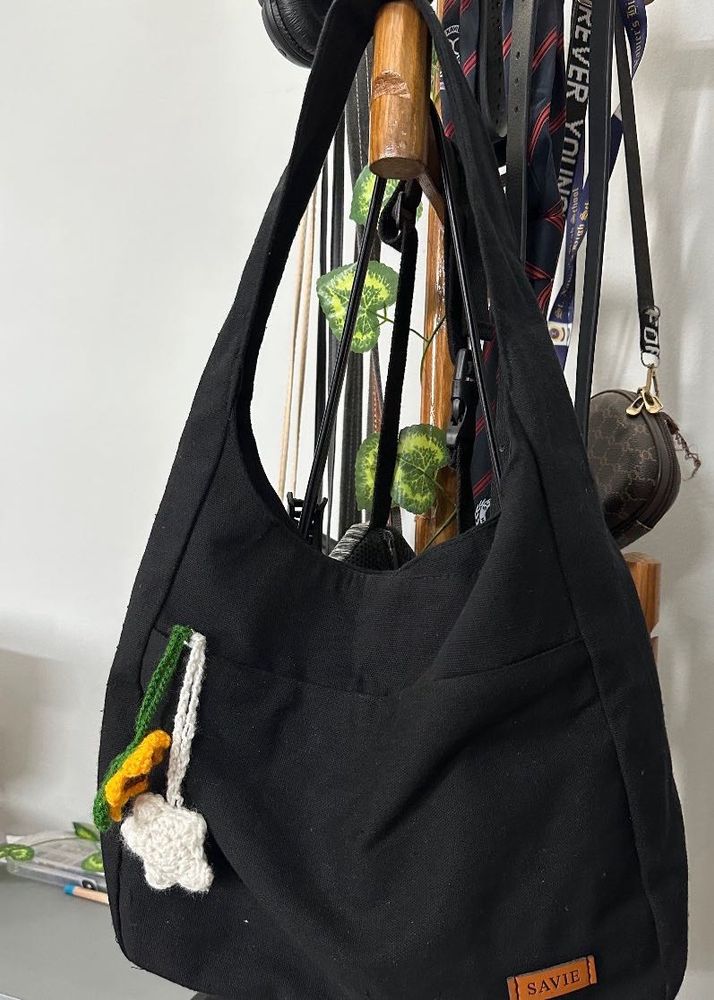 Stylish Black Hobo Bag