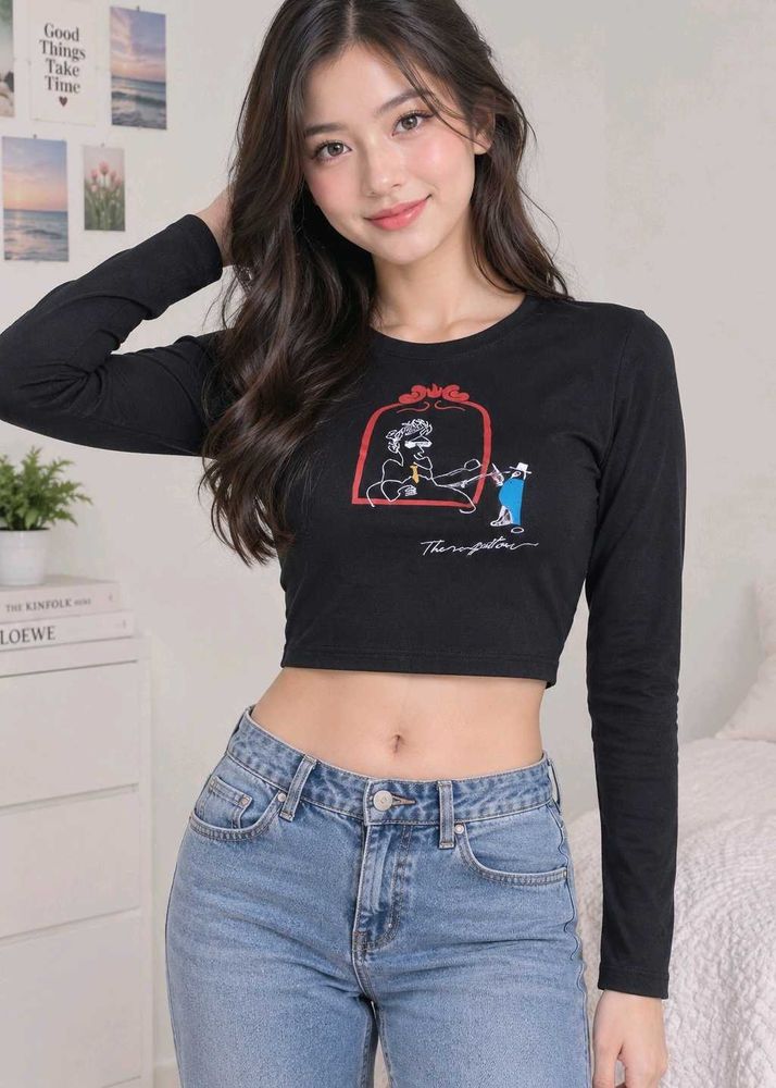 🇰🇷 Unique Graphic Print Long Sleeve T-Shirt