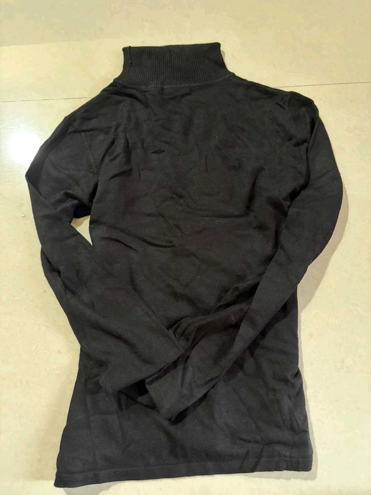 Classic Black Turtleneck Top