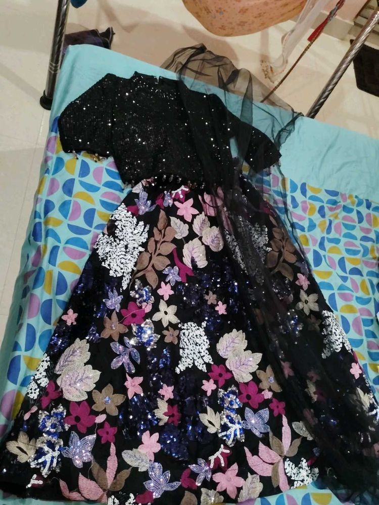 Stunning Sequin Floral Lehenga Choli