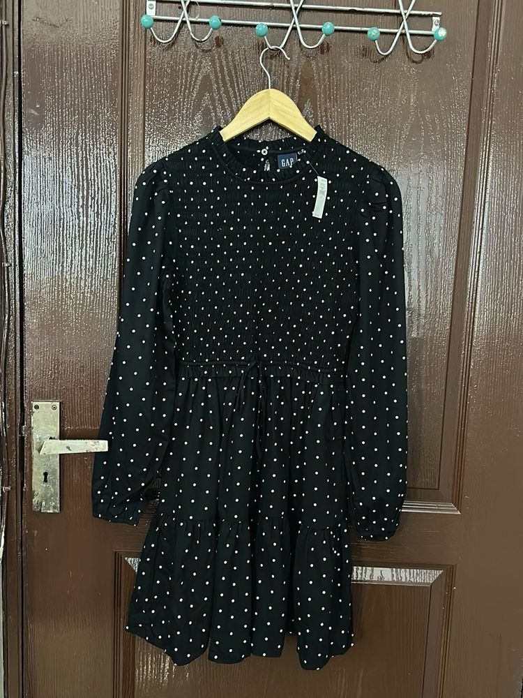 GAP Black Polka Dot Dress