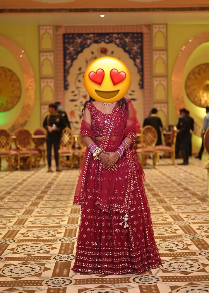 partywear mirrorwork, Lehenga, Chunni or Choli