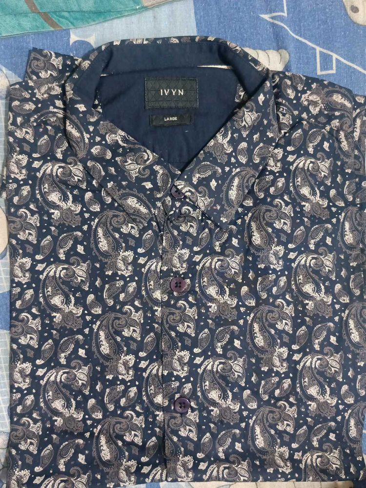 IVYN Men's Paisley Print Shirt