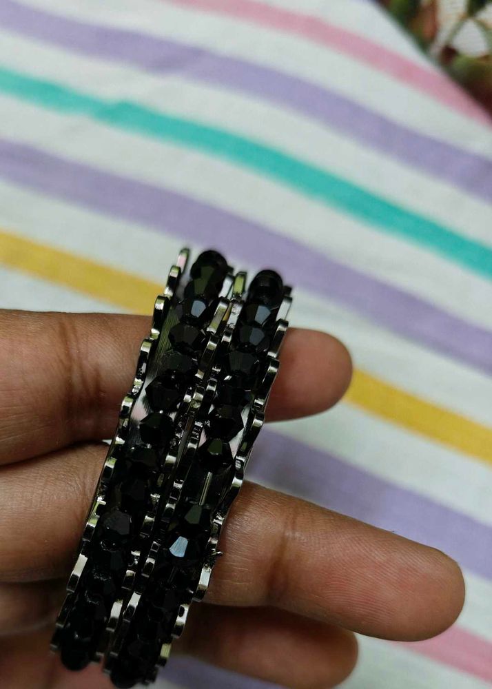 Black Stone Bangles