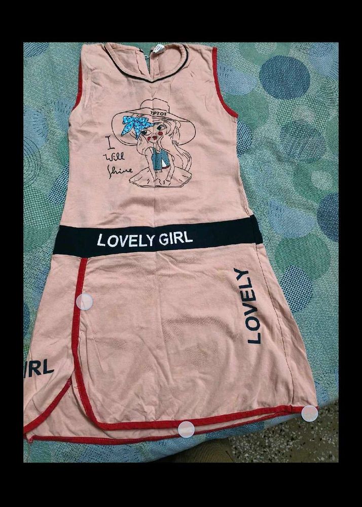 Cute Pink "Lovely Girl" Dress