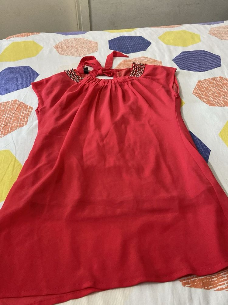 Red Beaded Top
