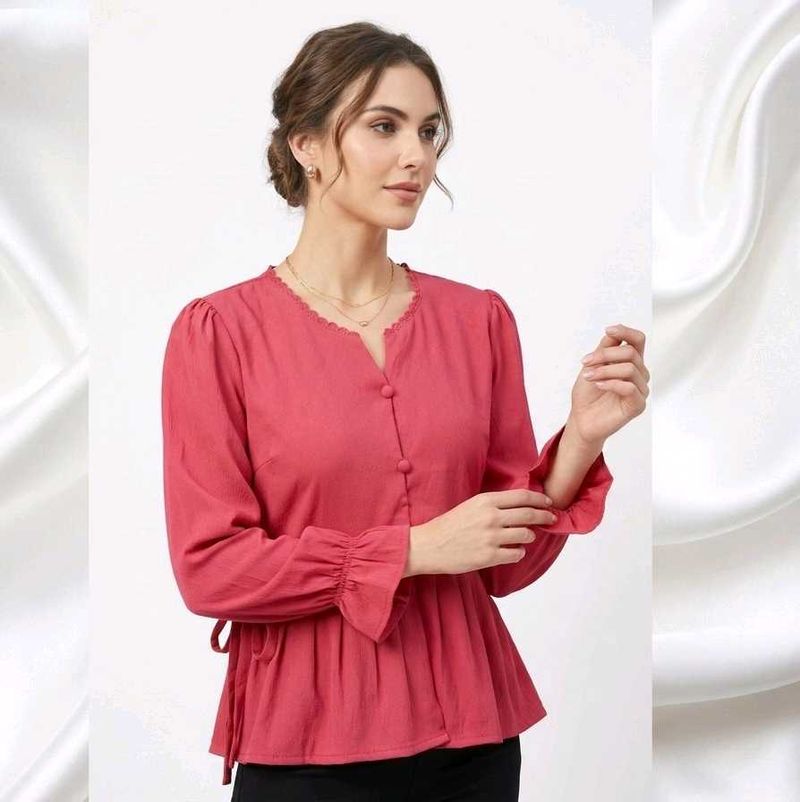 🌸Chic Pink Peplum Top🌸