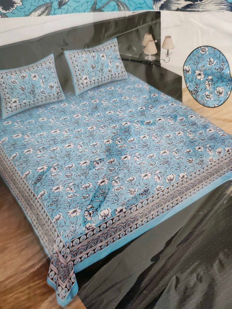 Floral Print Jaipur Bedsheet with Pillow Covers