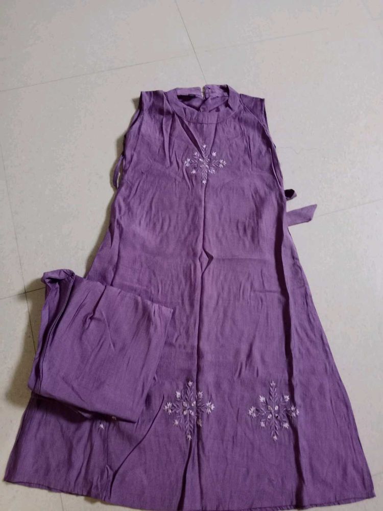 Elegant Purple Kurta Set