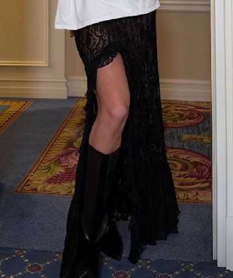 Black Lace skirt with dlit