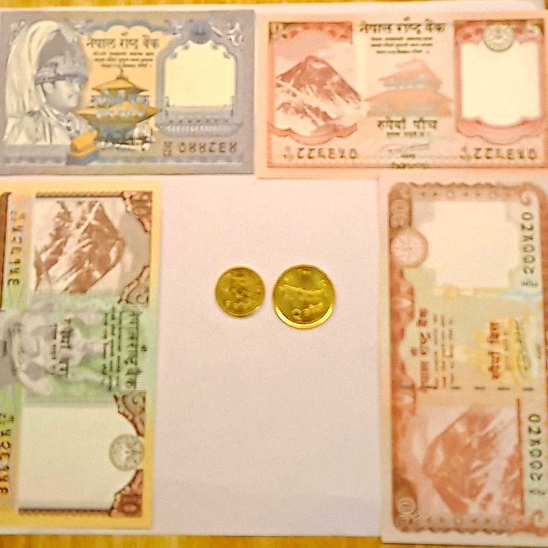 Nepal UNC Currency And Coins Set