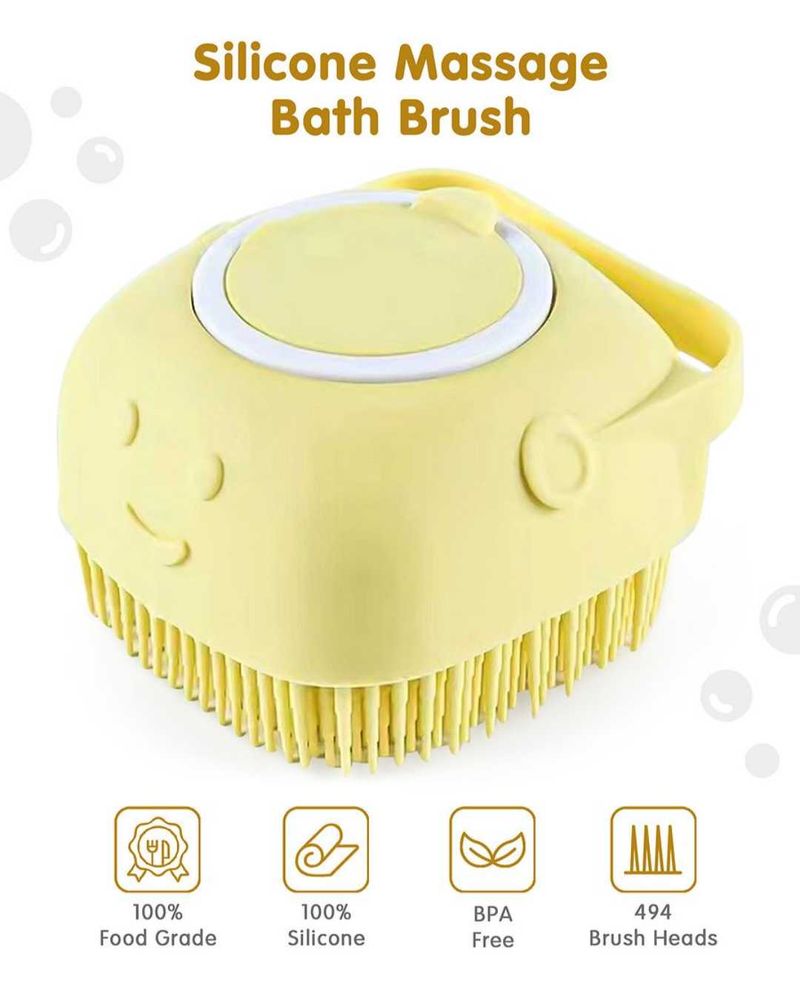 Yellow Silicone Bath Scrubber