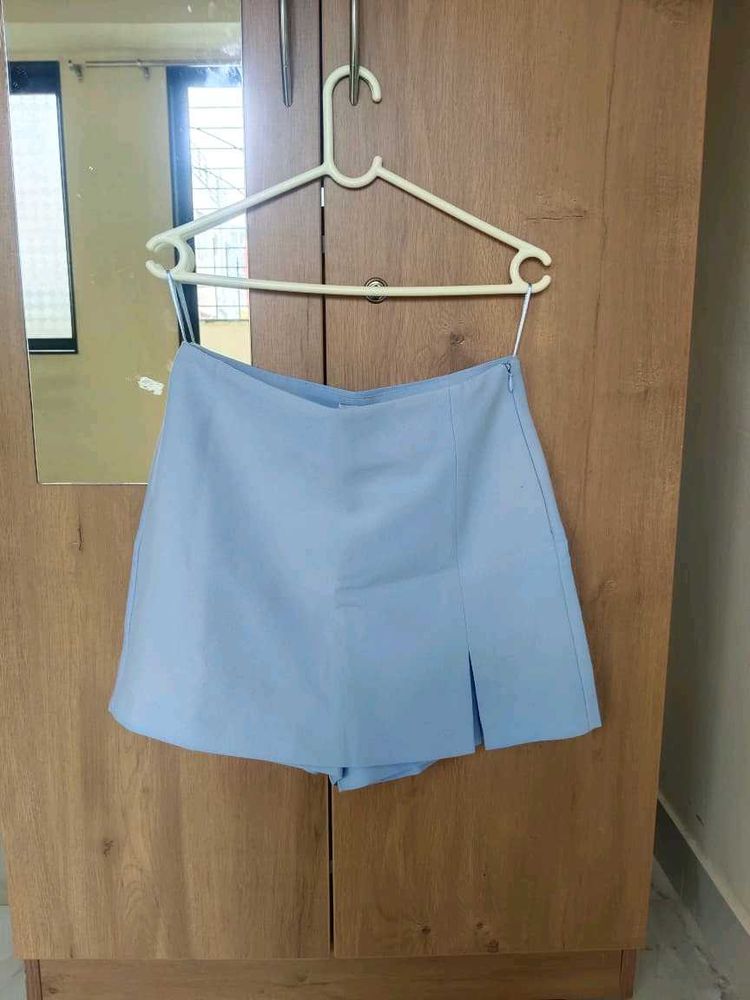 Sky Blue Skort with side slit