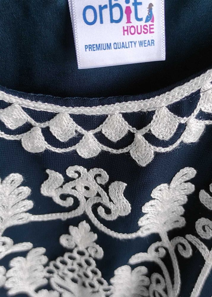 Embroidered long chikankari anarkali