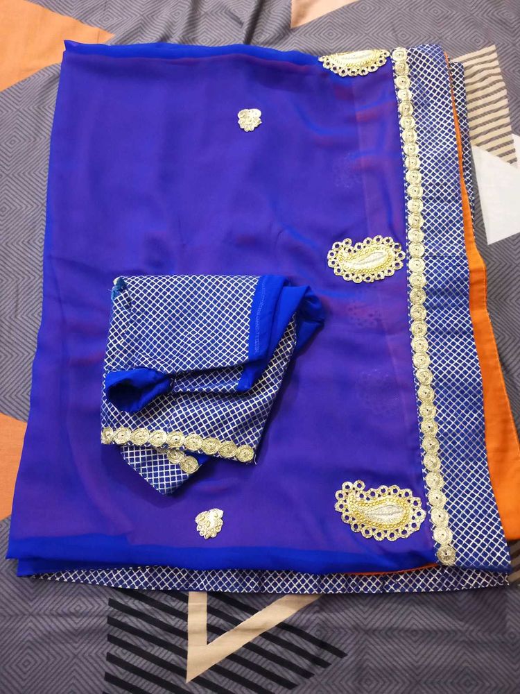 Combo of 2 Beautiful Blue Sarees