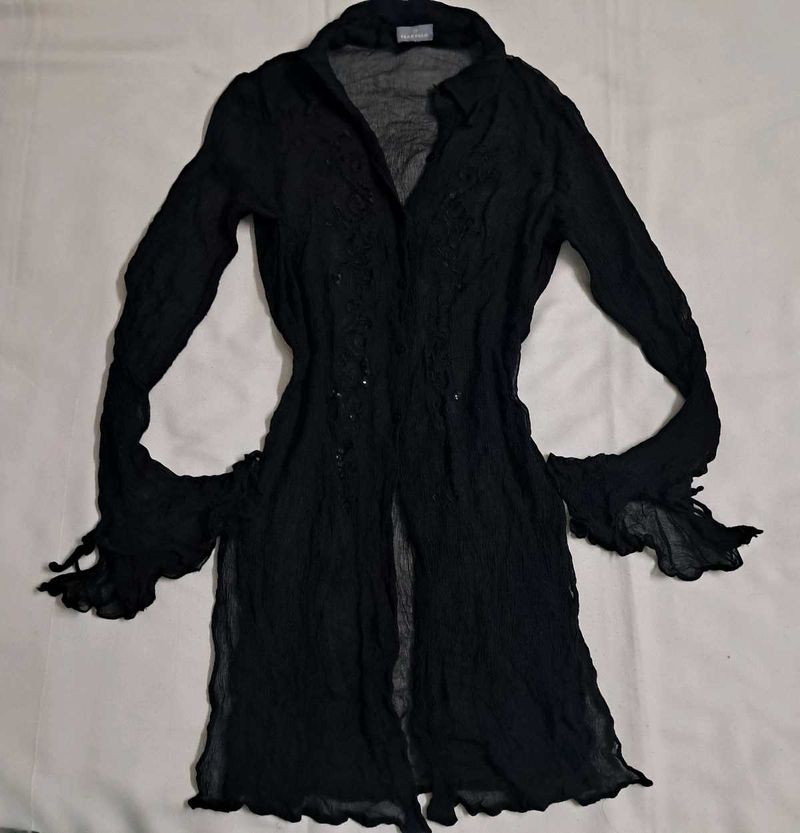 Y2k Vintage Gothic Fairy Desi Chatpata Black Top