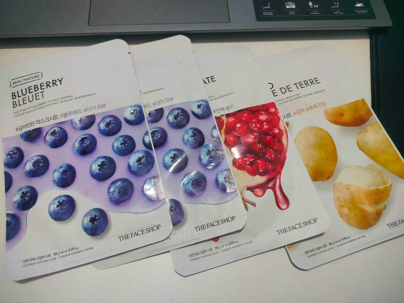 The Face Shop Real Nature sheet Masks 4pc
