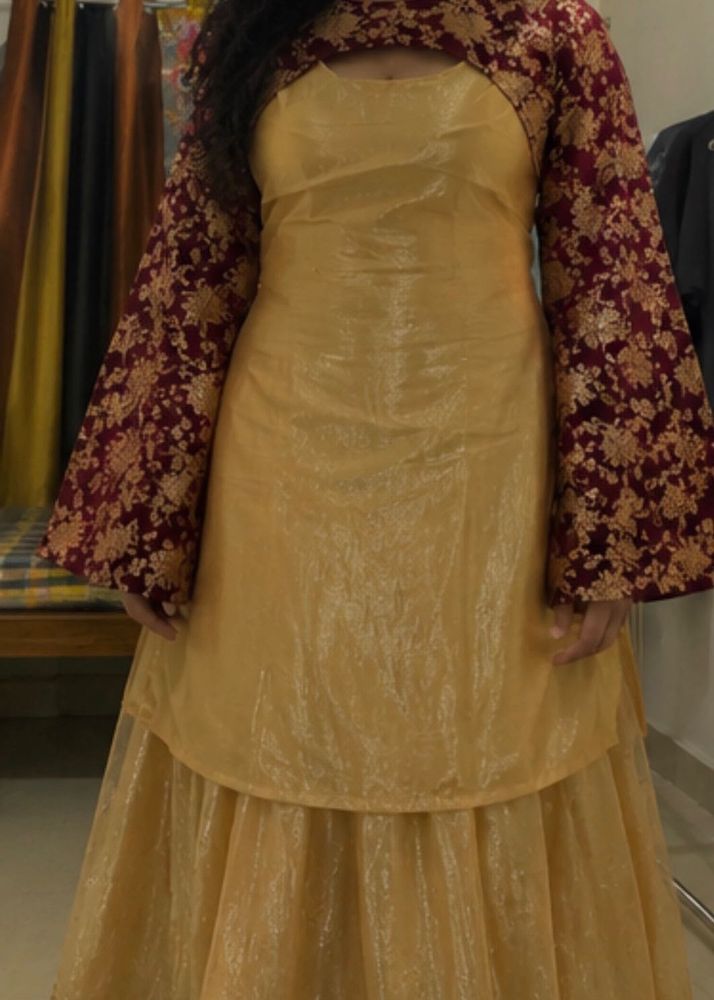 y2k banarsi silk corset 2 in one kurti