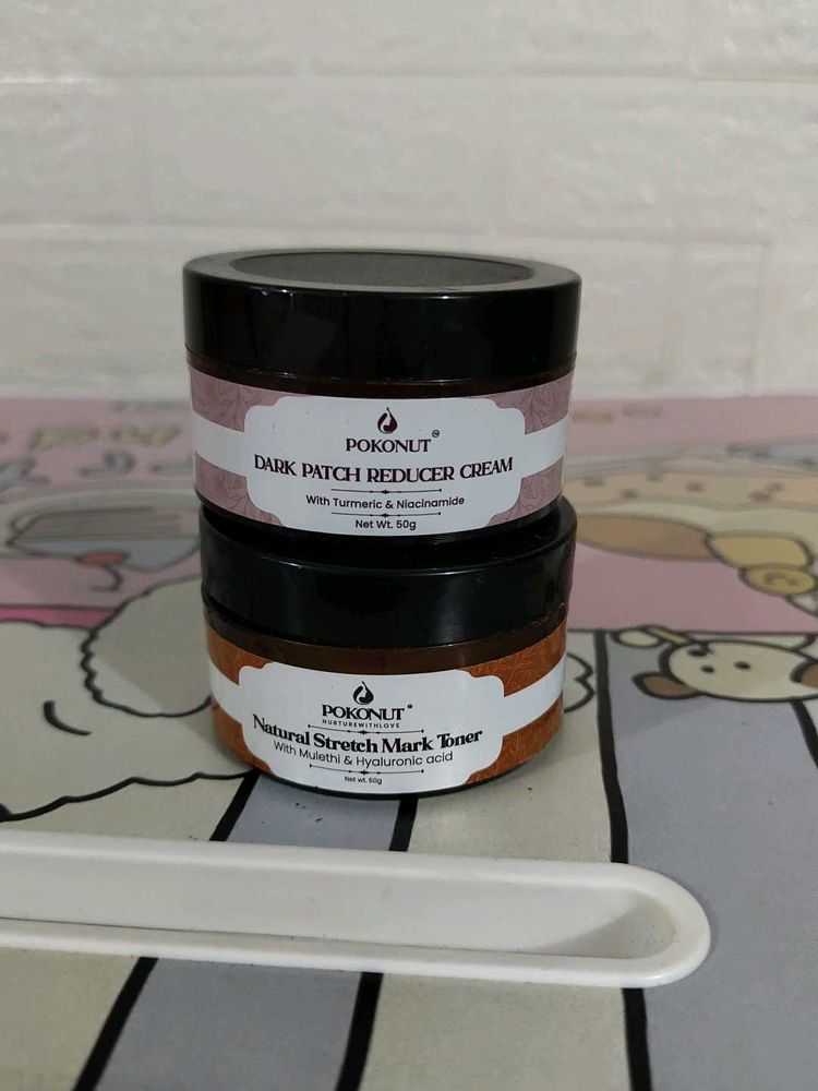 POKONUT Dark Patch Cream &amp; Stretch Mark Toner
