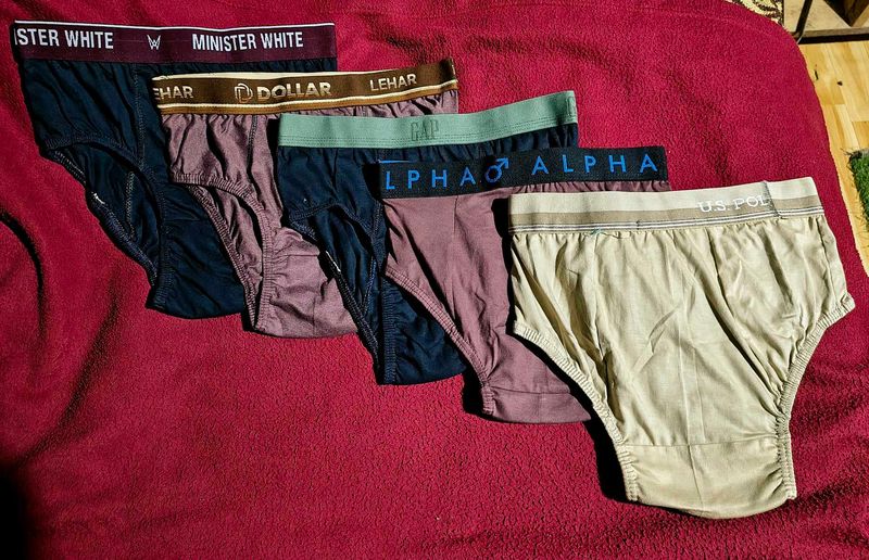 Men’s Cotton Brief Underwear – Pack of 5