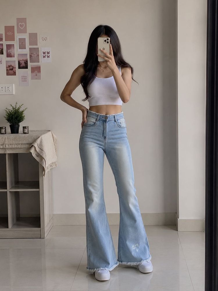 Light Wash Flare Jeans