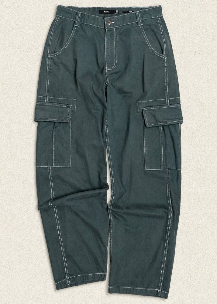 Bershka Wide Leg Stylish Cargo Pants