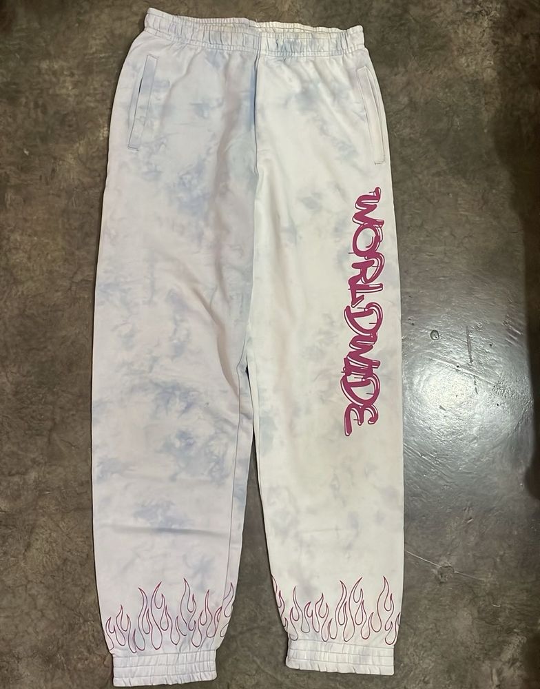 Tie-Dye "Worldwide" Flame Sweatpants