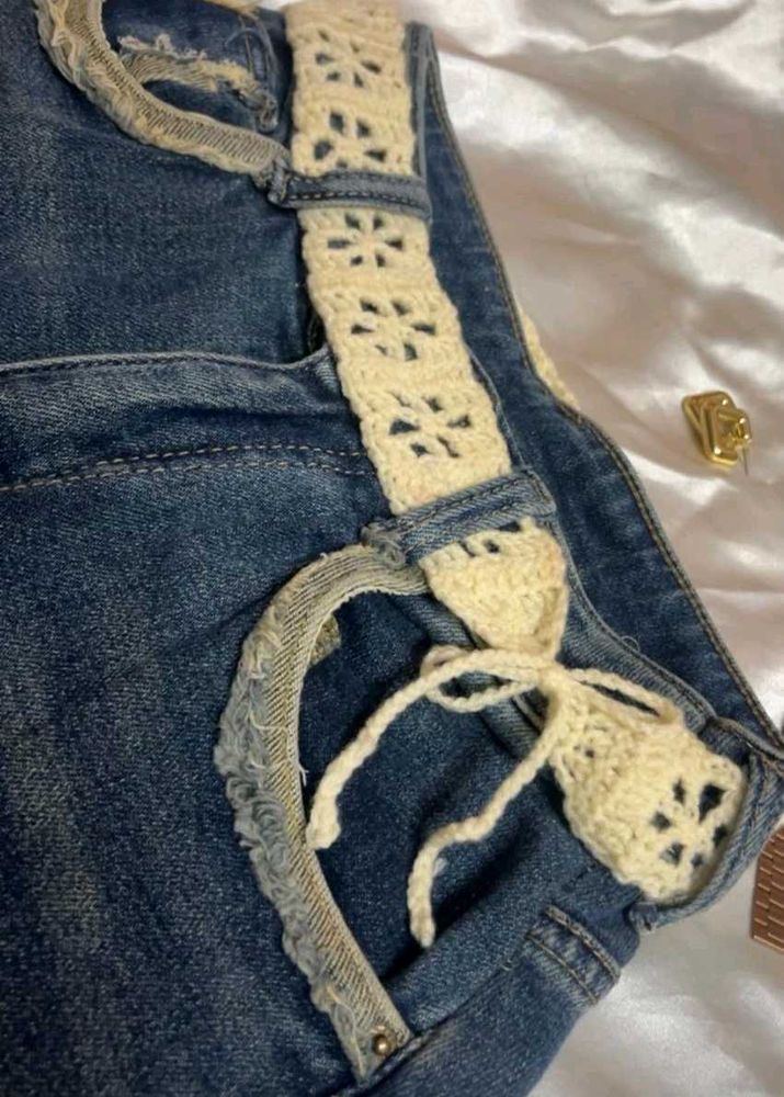 Boho crochet belt women