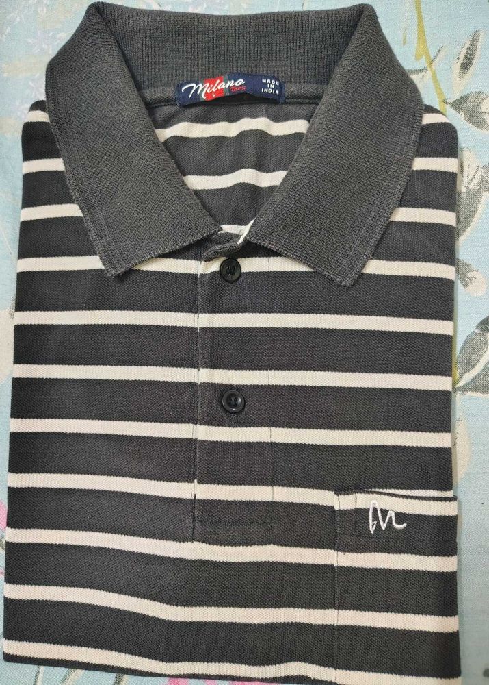 Men's Striped Polo T-Shirt
