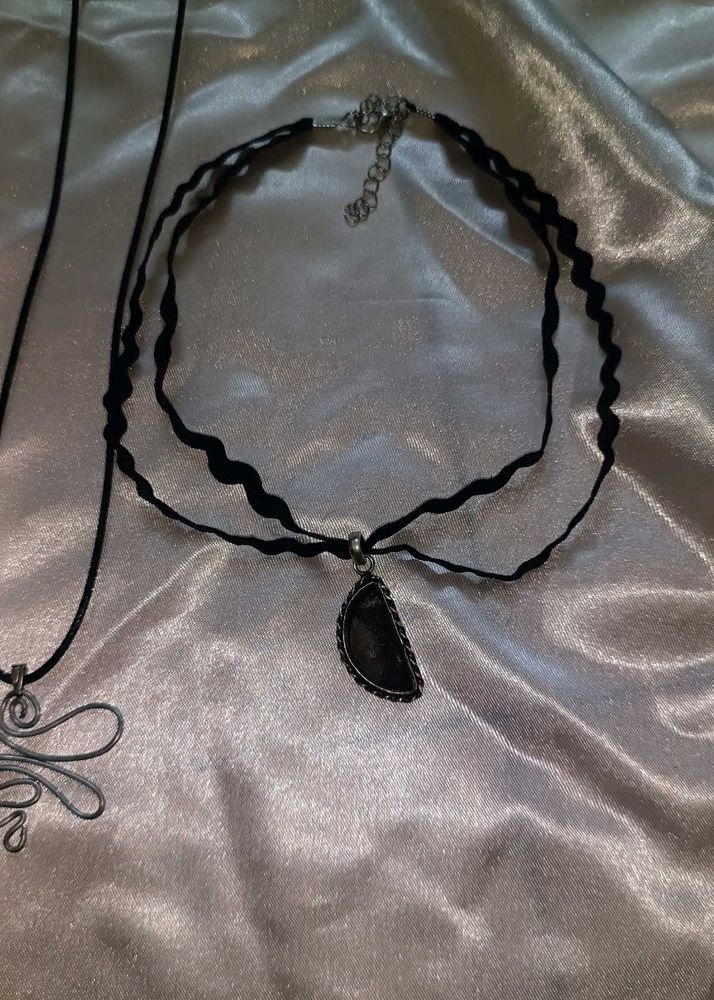 victorian goth moon necklace